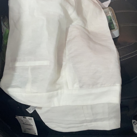 Selling BRAND NEW ZARA LINEN BLEND WHITE DRESS PANTS - Picture 4 of 9
